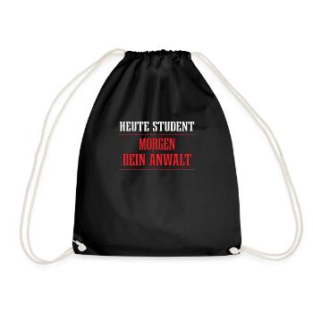 Lustiger Spruch Nerd für Studenten - Turnbeutel - Schwarz - Vorne