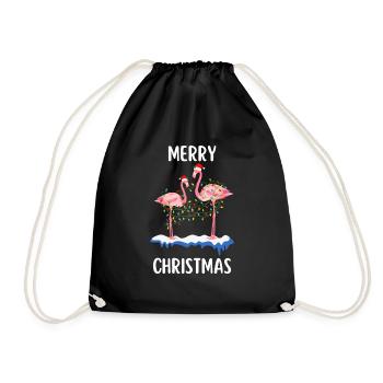 Merry Christmas Lustiges Weihnachtsshirt - Turnbeutel - Schwarz - Vorne