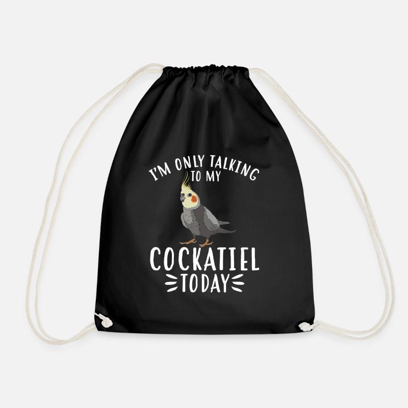 Nymphensittich Kakadu Papagei Vogel Geschenk - Turnbeutel - Schwarz