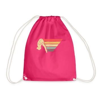 Diving Divers - Drawstring Bag - fuchsia - Front