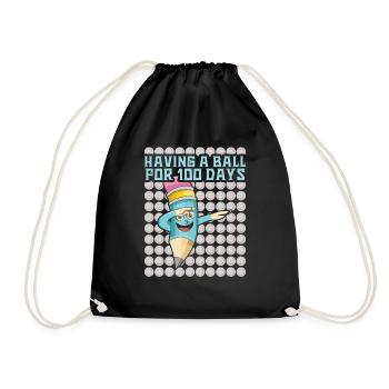 Élève 100e jour de balle 100 jours d’école - Sac de sport léger - noir - Devant