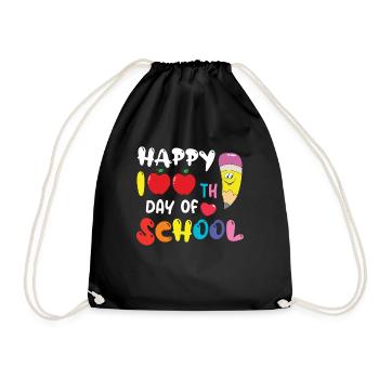 Mignon étudiant heureux 100e jour 100 jours d’école - Sac de sport léger - noir - Devant