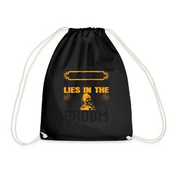 The true beauty of the bride lies in the eyes of - Drawstring Bag - black - Front