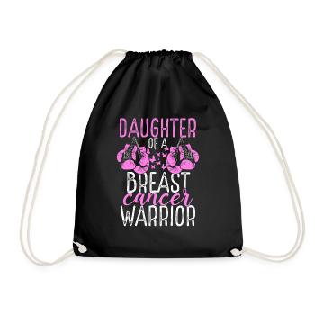 Daughter Breast Cancer Awareness Month Ribbon - Turnbeutel - Schwarz - Vorne