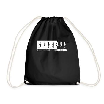 Fitness Roping - Jumping rope for women - Drawstring Bag - black - Front