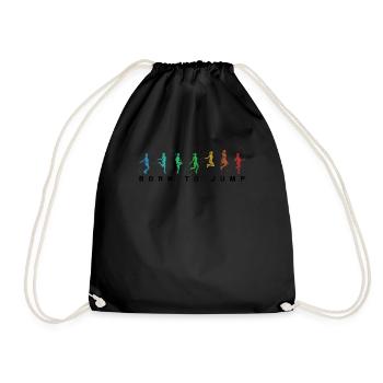 Fitness Roping - Jumping rope for women - Drawstring Bag - black - Front