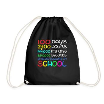 100e jour minutes impressionnant 100 jours d’école - Sac de sport léger - noir - Devant