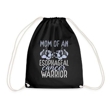 Mom Esophageal Cancer Awareness Mothers Day Mama - Drawstring Bag - black - Front