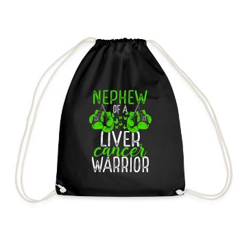 Nephew Liver Cancer Awareness Aunt Uncle - Turnbeutel - Schwarz - Vorne