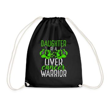 Daughter Liver Cancer Awareness Month Ribbon - Turnbeutel - Schwarz - Vorne