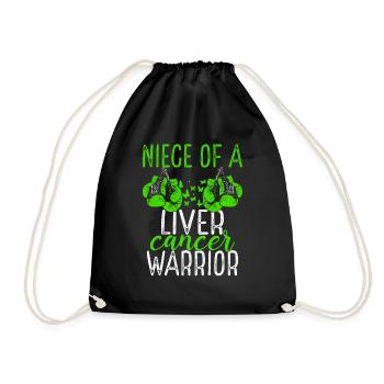 Niece Liver Cancer Awareness Aunt Uncle - Turnbeutel - Schwarz - Vorne