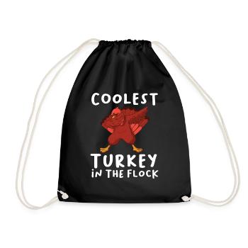 Coolste Türkei in der Herde Kleinkind Jungen Thanksgiv - Turnbeutel - Schwarz - Vorne