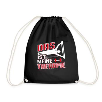 Calisthenics Fitness Das ist meine Therapie - Turnbeutel - Schwarz - Vorne