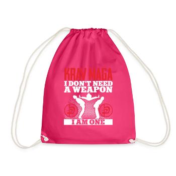 Krav Maga Apparel Israeli Self - Drawstring Bag - fuchsia - Front