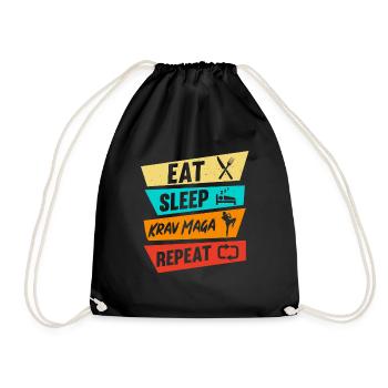 Krav Maga Apparel Israeli Self - Drawstring Bag - black - Front