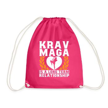 Krav Maga Apparel Israeli Self - Drawstring Bag - fuchsia - Front
