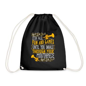 Trumpeter Trumpet Instrument Brass Music - Drawstring Bag - black - Front