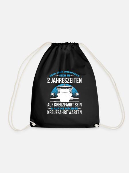 Jahr Unterteilt Sich In 2 Jahreszeiten Kreuzfahrt - Turnbeutel - Schwarz