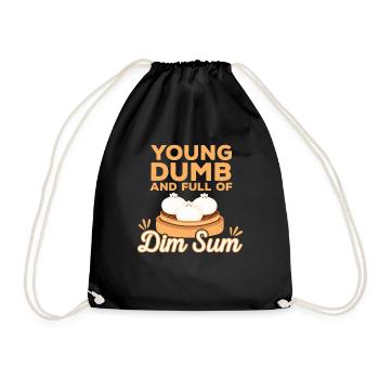 Young Dumb And Full Of Dim Sum - Drawstring Bag - black - Front