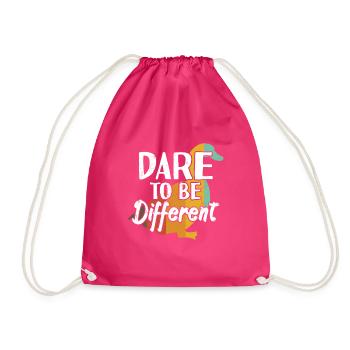Dare To Be Different - Drawstring Bag - fuchsia - Front