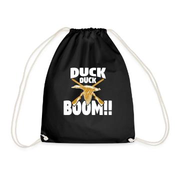 Duck Duck Boom - Drawstring Bag - black - Front