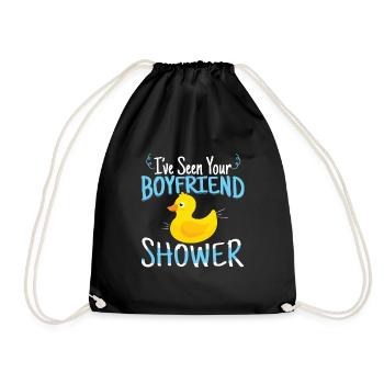 Ive Seen Your Boyfriend Shower - Drawstring Bag - black - Front