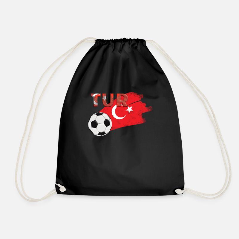 Fahne Türkei - Turnbeutel - Schwarz