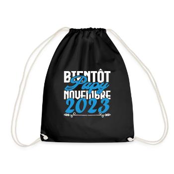 Annonce grossesse bientôt Papy Novembre 2023. Papy - Sac de sport léger - noir - Devant