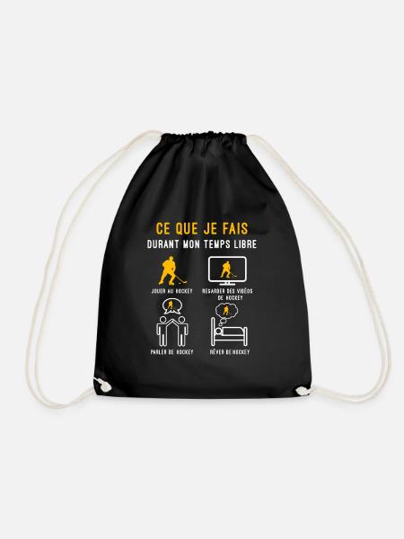hockey sport temps libre cadeau hockeyeur - Sac de sport léger - noir