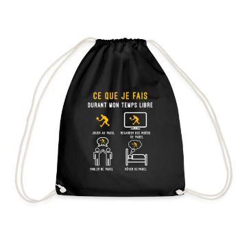 padel sport temps libre cadeau padeliste - Sac de sport léger - noir - Devant