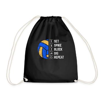 Volleyball Player Volleyball Lover Girls Mom Coach - Turnbeutel - Schwarz - Vorne