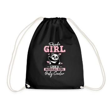 Cute Panda Bear Never Gives Up Your Dreams Keep Sl - Drawstring Bag - black - Front