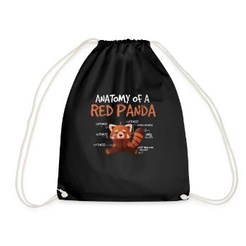 Panda roux Anatomie d’un zoologiste scientifique du panda roux - Sac de sport léger - noir - Devant