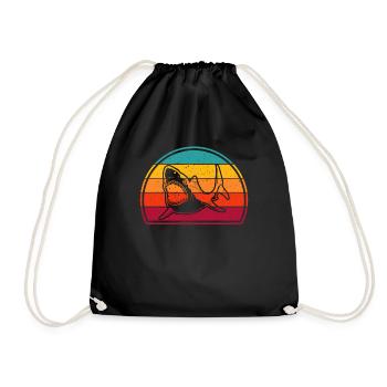Shark Lover Shark Fish Sharkfish Great White Shark - Drawstring Bag - black - Front