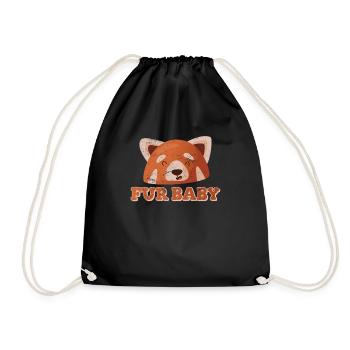 Panda Rouge pour bébé pandas roux zoologiste drôle de pand - Sac de sport léger - noir - Devant