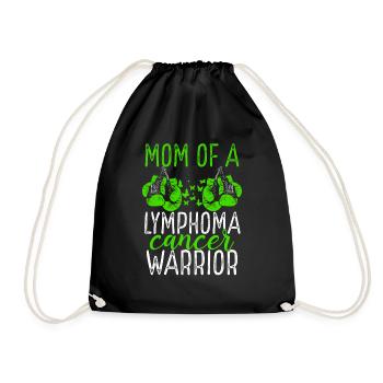 Mom Lymphoma Cancer Awareness Mothers Day Mama - Drawstring Bag - black - Front