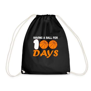 Basketball 100e jour de sport 100 jours d’école - Sac de sport léger - noir - Devant