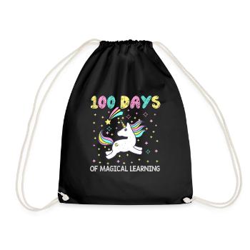 Magical 100th Day Of Magical 100 Days Of School - Drawstring Bag - black - Front