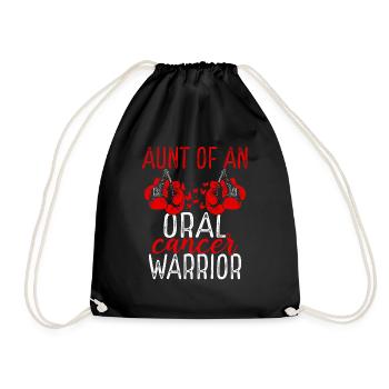 Aunt Oral Cancer Awareness Niece Nephew - Turnbeutel - Schwarz - Vorne