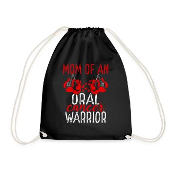 Maman Sensibilisation au cancer de la cavité buccale Fête des mères Maman - Sac de sport léger - noir - Devant