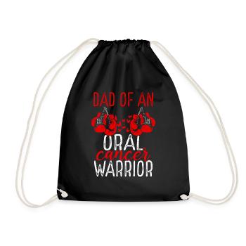Dad Oral Cancer Awareness Fathers Day Papa - Turnbeutel - Schwarz - Vorne