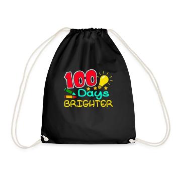 Élève 100e jour plus lumineux 100 jours d’école - Sac de sport léger - noir - Devant
