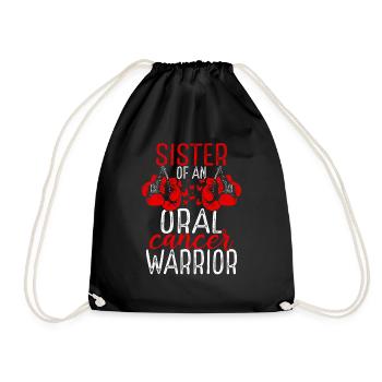 Soeur Twin Oral Cancer Awareness Sibling Twin - Sac de sport léger - noir - Devant