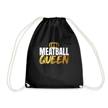 Meatball Meatball Food Gift - Drawstring Bag - black - Front