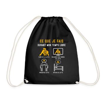 lutte temps libre cadeau lutteur - Sac de sport léger - noir - Devant