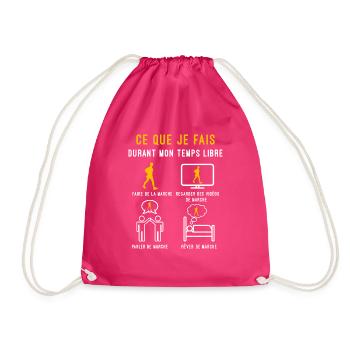 marche temps libre cadeau marcheur - Sac de sport léger - fuchsia - Devant