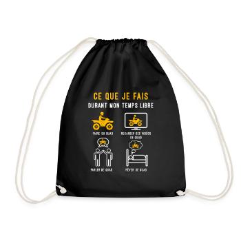quad temps libre cadeau conducteur - Sac de sport léger - noir - Devant