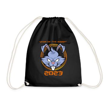 Joyeux Nouvel An chinois 2023 I Année du Lapin - Sac de sport léger - noir - Devant