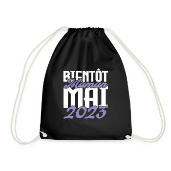 Annonce grossesse. bientôt Maman Mai 2023.maman - Sac de sport léger - noir - Devant