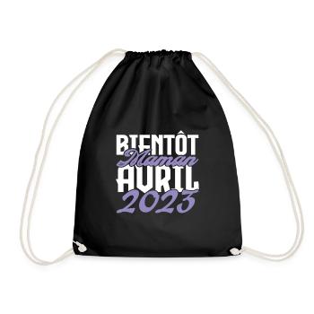 Annonce grossesse. bientôt Maman Avril 2023.maman - Sac de sport léger - noir - Devant